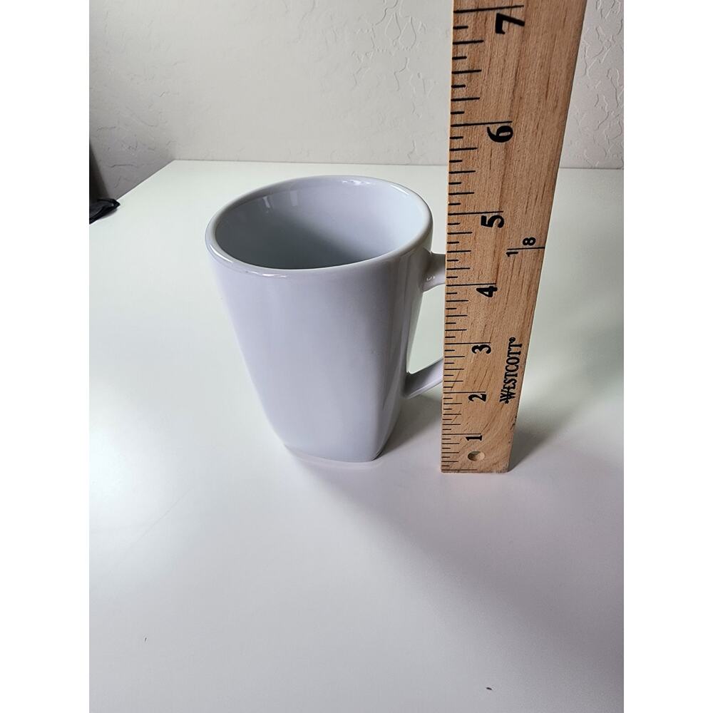 POTTERY BARN Great White Square Base 4.5" Tall Coffee Mugs - Set of 4 - Picture 8 of 11